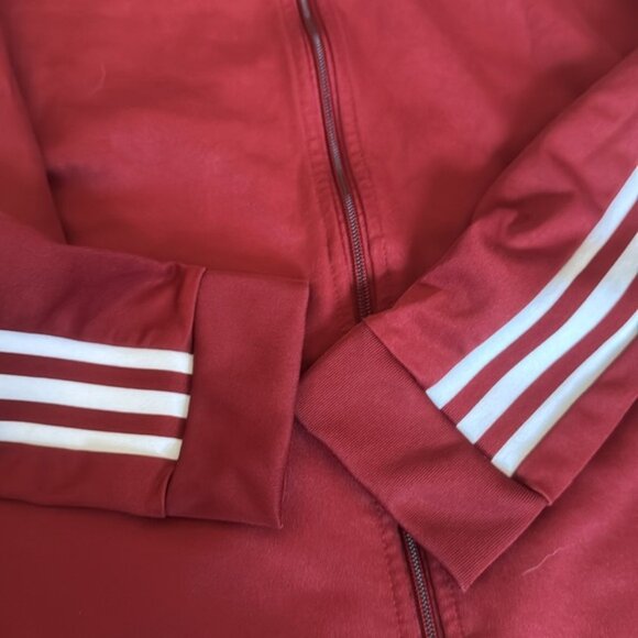 Adidas Red Burgundy Zip up Jacket - Picture 5 of 8